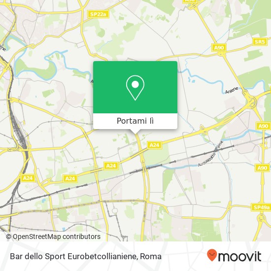 Mappa Bar dello Sport Eurobetcollianiene