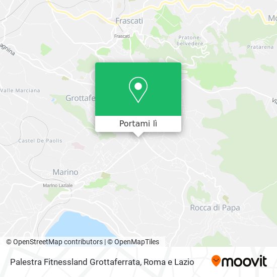 Mappa Palestra Fitnessland Grottaferrata