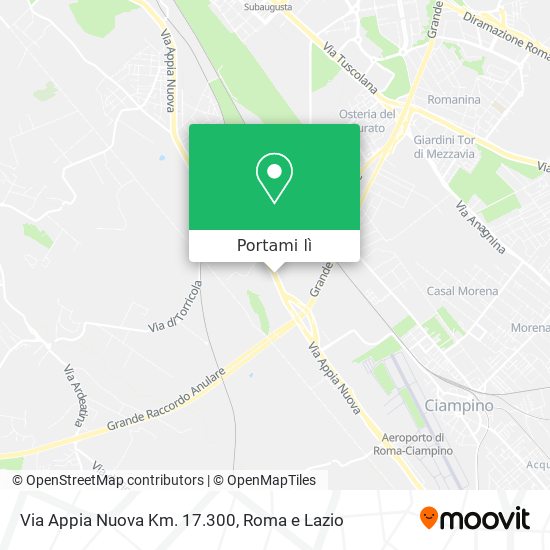 Mappa Via Appia Nuova Km. 17.300