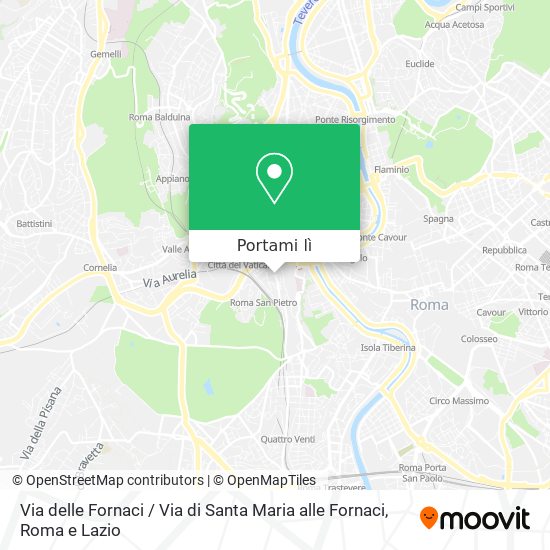 Mappa Via delle Fornaci / Via di Santa Maria alle Fornaci