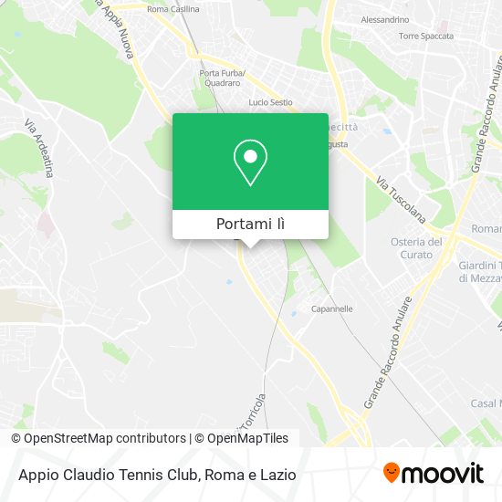 Mappa Appio Claudio Tennis Club