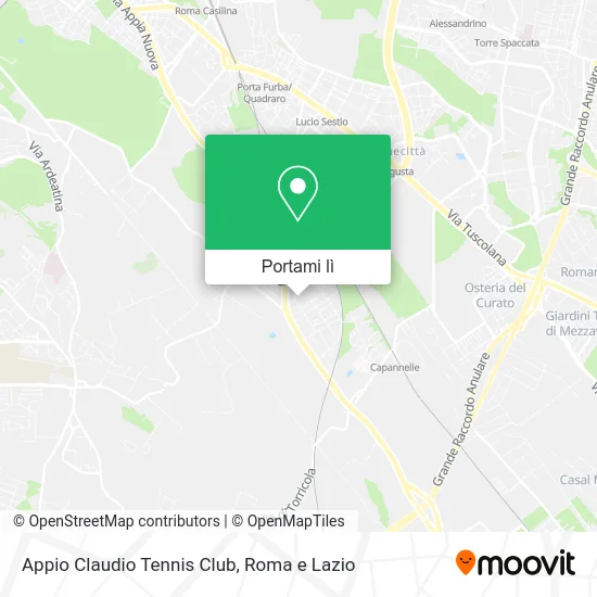 Mappa Appio Claudio Tennis Club
