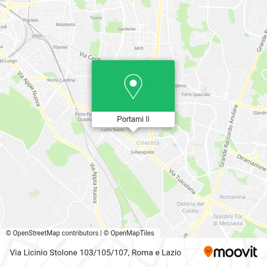 Mappa Via Licinio Stolone 103 / 105 / 107