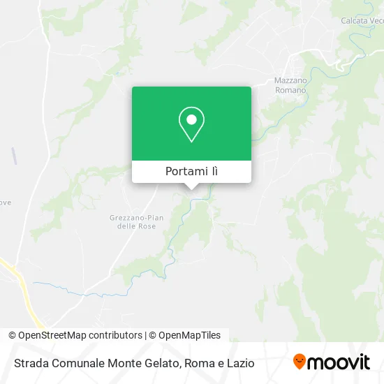 Mappa Strada Comunale Monte Gelato