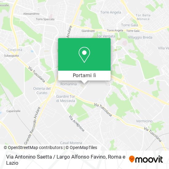 Mappa Via Antonino Saetta / Largo Alfonso Favino