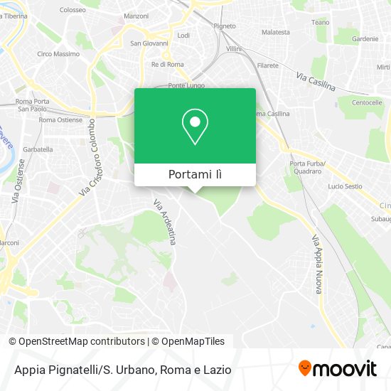 Mappa Appia Pignatelli/S. Urbano