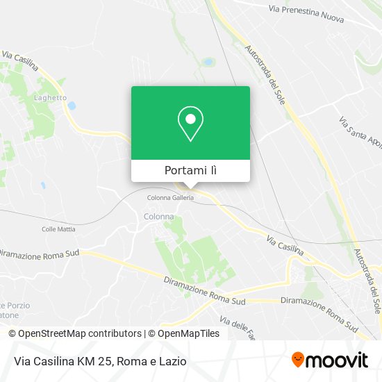Mappa Via Casilina KM 25