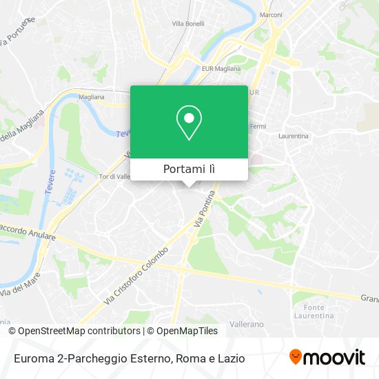 Mappa Euroma 2-Parcheggio Esterno