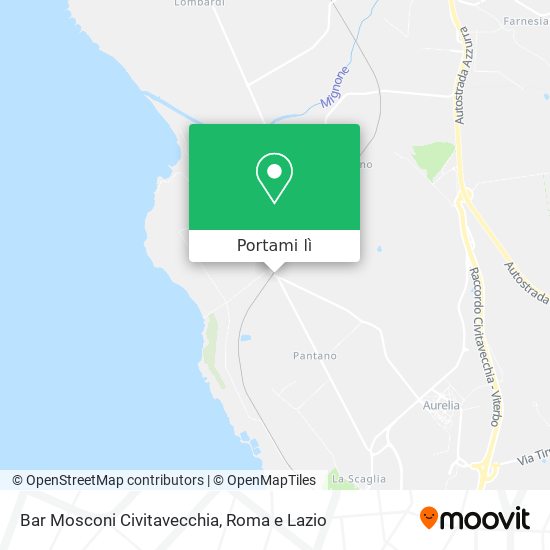Mappa Bar Mosconi Civitavecchia