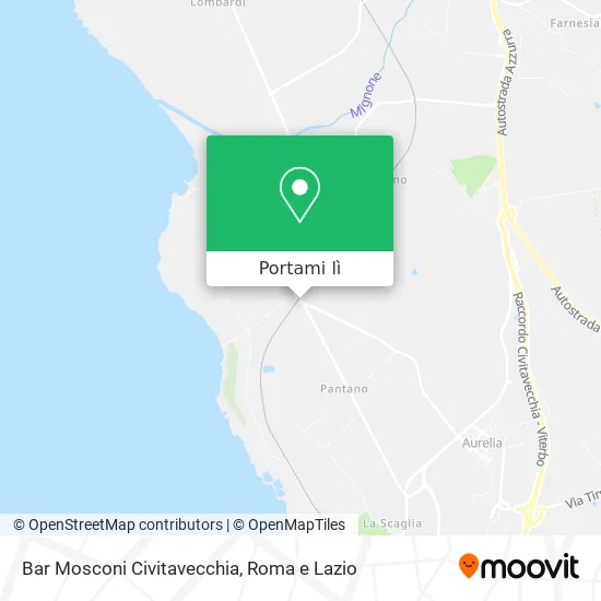 Mappa Bar Mosconi Civitavecchia