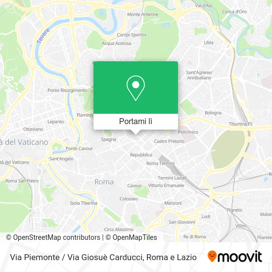 Mappa Via Piemonte / Via Giosuè Carducci