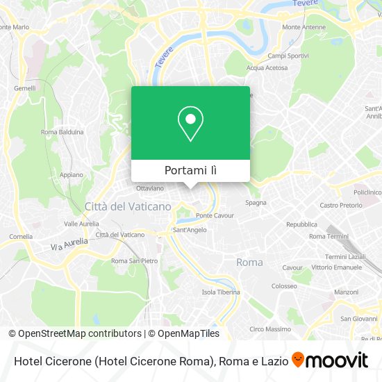 Mappa Hotel Cicerone (Hotel Cicerone Roma)
