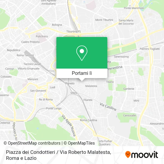 Mappa Piazza dei Condottieri / Via Roberto Malatesta