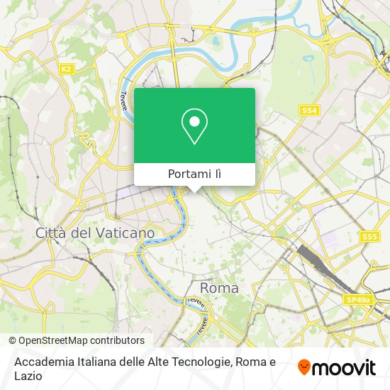 Mappa Accademia Italiana delle Alte Tecnologie