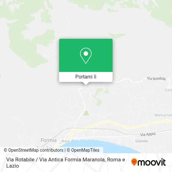 Mappa Via Rotabile / Via Antica Formia Maranola