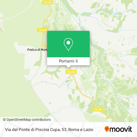 Mappa Via del Ponte di Piscina Cupa, 53