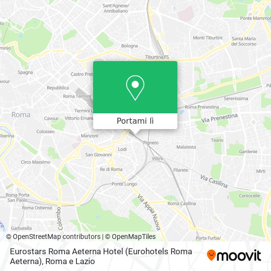 Mappa Eurostars Roma Aeterna Hotel (Eurohotels Roma Aeterna)