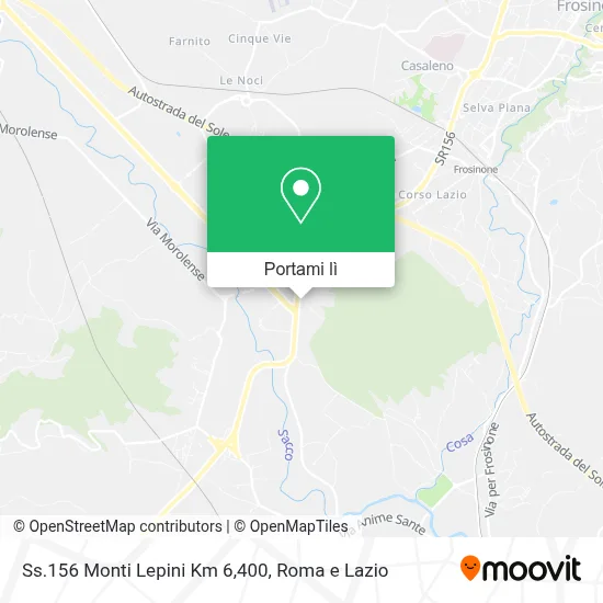 Mappa Ss.156 Monti Lepini Km 6,400