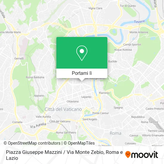 Mappa Piazza Giuseppe Mazzini / Via Monte Zebio