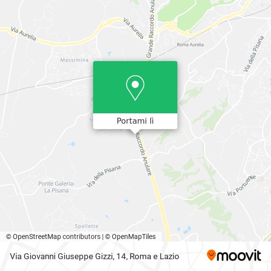 Mappa Via Giovanni Giuseppe Gizzi, 14