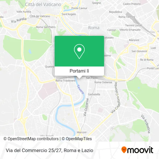 Mappa Via del Commercio 25/27