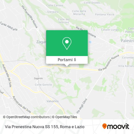 Mappa Via Prenestina Nuova SS 155