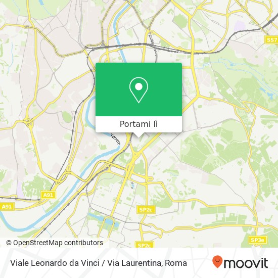 Mappa Viale Leonardo da Vinci / Via Laurentina