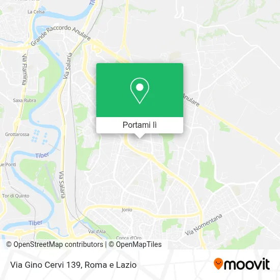 Mappa Via Gino Cervi 139