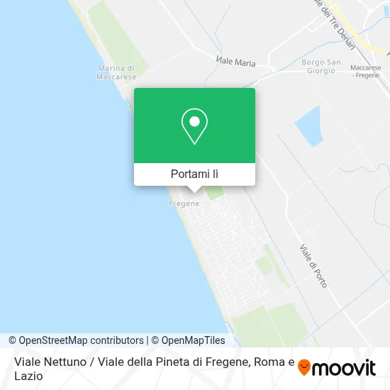 Mappa Viale Nettuno / Viale della Pineta di Fregene