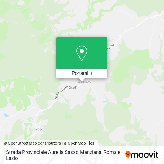 Mappa Strada Provinciale Aurelia Sasso Manziana