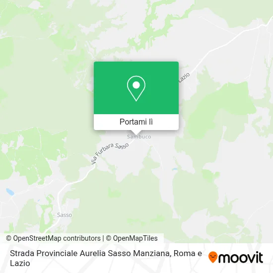Mappa Strada Provinciale Aurelia Sasso Manziana