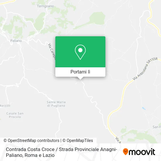 Mappa Contrada Costa Croce / Strada Provinciale Anagni-Paliano