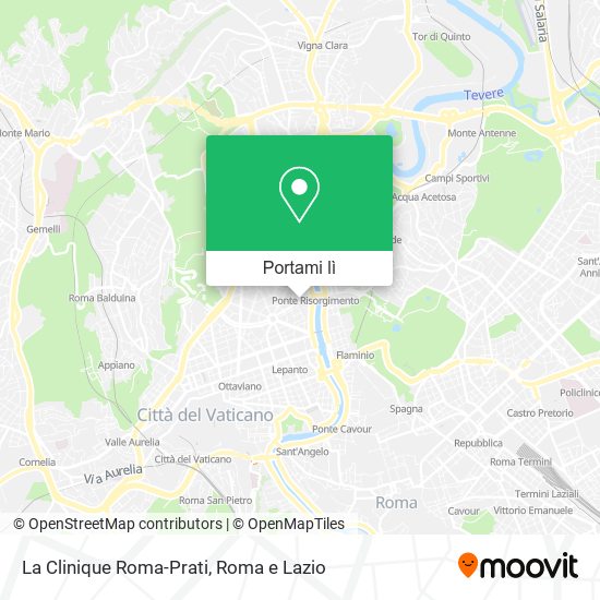 Mappa La Clinique Roma-Prati