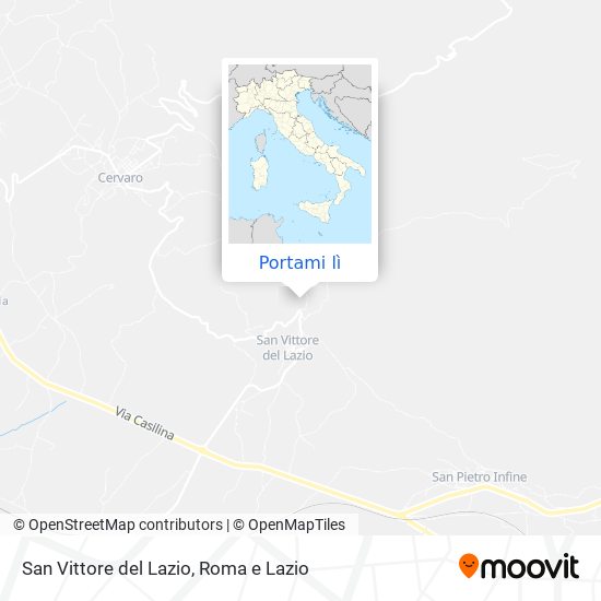 Mappa San Vittore del Lazio