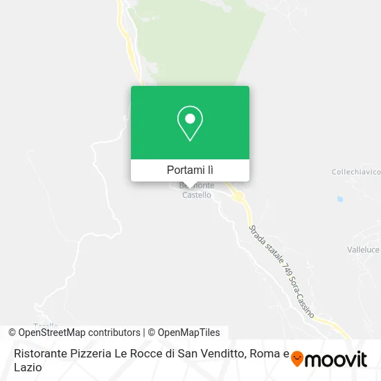 Mappa Ristorante Pizzeria Le Rocce di San Venditto