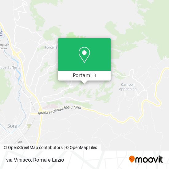 Mappa via Vinisco