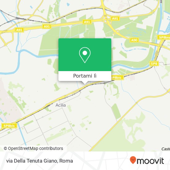 Mappa via Della Tenuta Giano