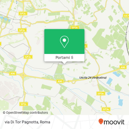 Mappa via Di Tor Pagnotta