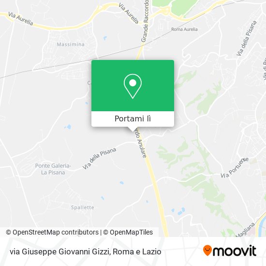 Mappa via Giuseppe Giovanni Gizzi