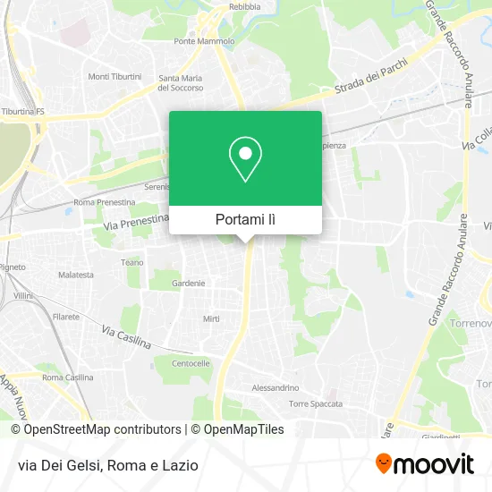 Mappa via Dei Gelsi