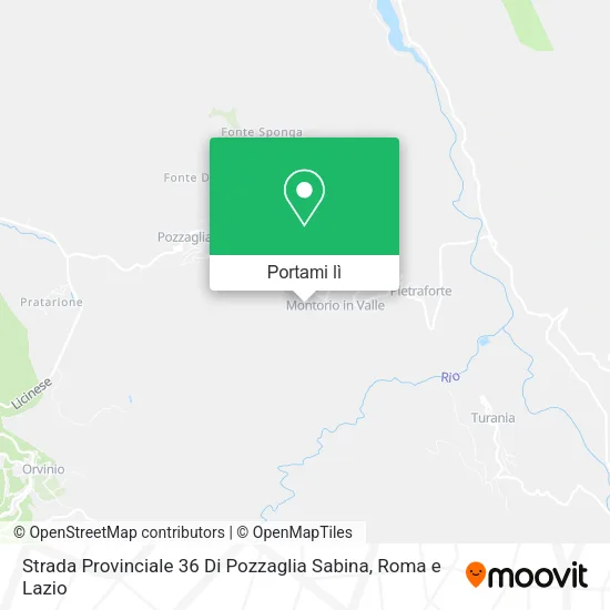 Mappa Strada Provinciale 36 Di Pozzaglia Sabina