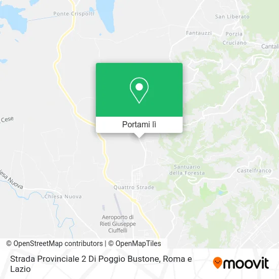 Mappa Strada Provinciale 2 Di Poggio Bustone