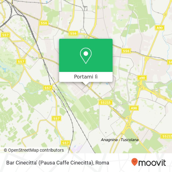 Mappa Bar Cinecitta' (Pausa Caffe Cinecitta)