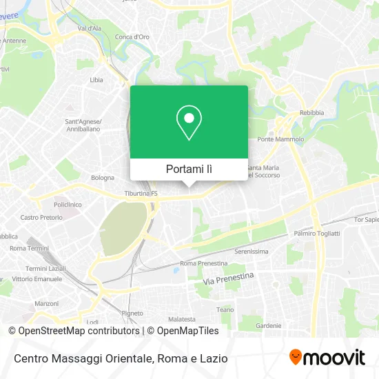 Mappa Centro Massaggi Orientale