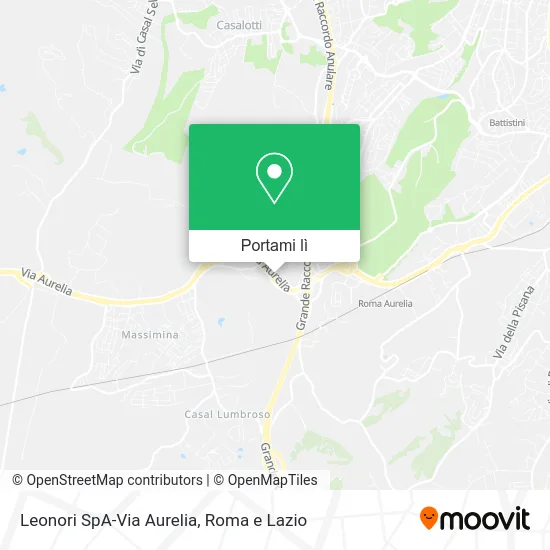 Mappa Leonori SpA-Via Aurelia