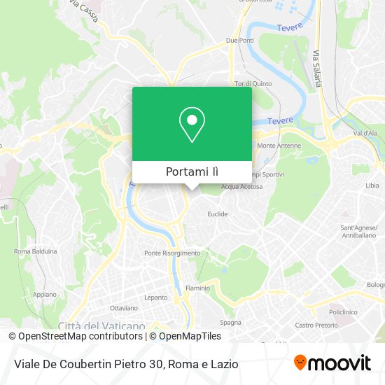 Mappa Viale De Coubertin Pietro  30