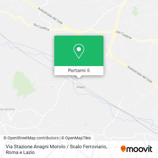 Mappa Via Stazione Anagni Morolo / Scalo Ferroviario