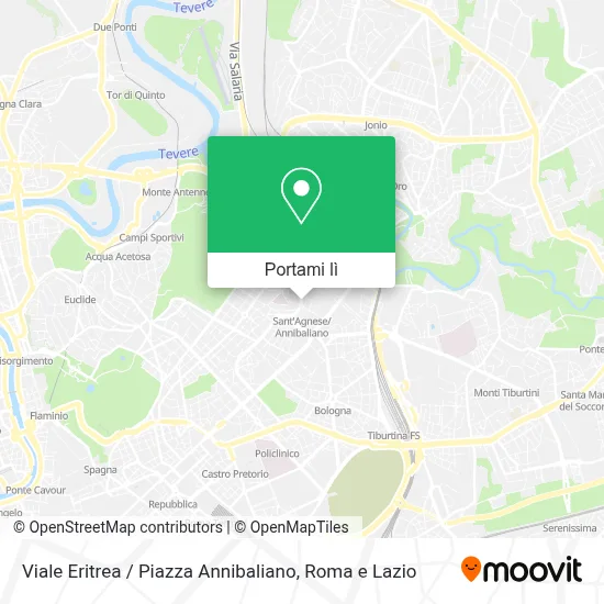 Mappa Viale Eritrea / Piazza Annibaliano