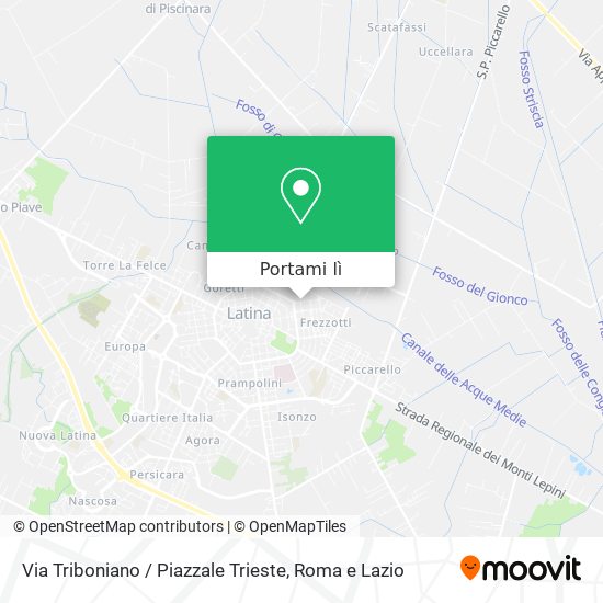 Mappa Via Triboniano / Piazzale Trieste