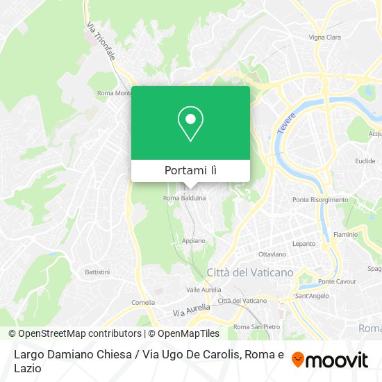 Mappa Largo Damiano Chiesa / Via Ugo De Carolis